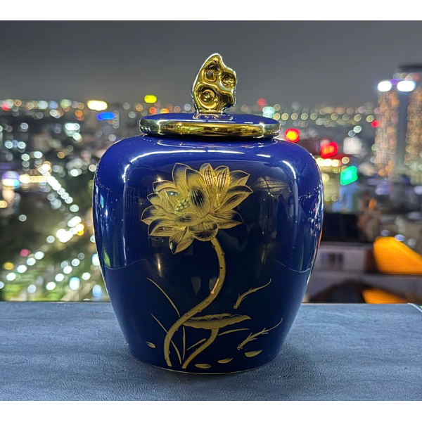 Hũ Sứ Lam Kim Liên